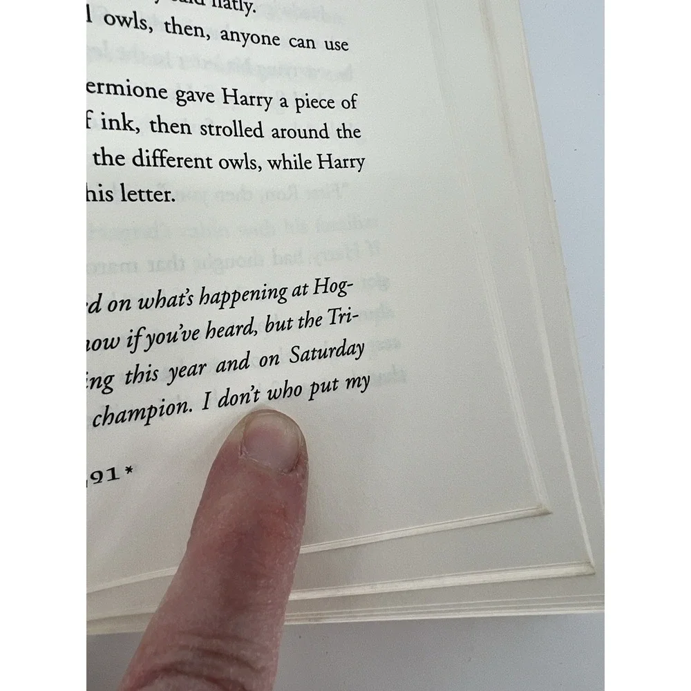 Harry Potter the Goblet of Fire True 1st Edition 1st Print Errors Pages‎ 291 667